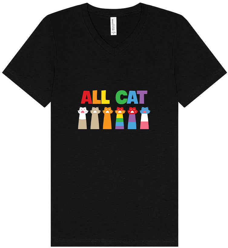 All Paws for Pride Unisex V-Neck Shirt