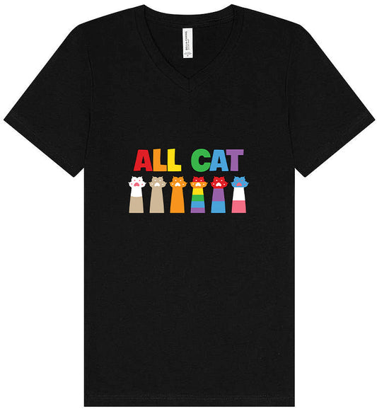 All Paws for Pride Unisex V-Neck Shirt