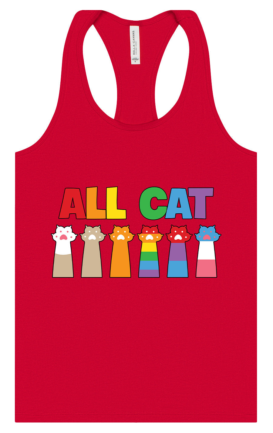 All Paws for Pride Women's Racerback Tank