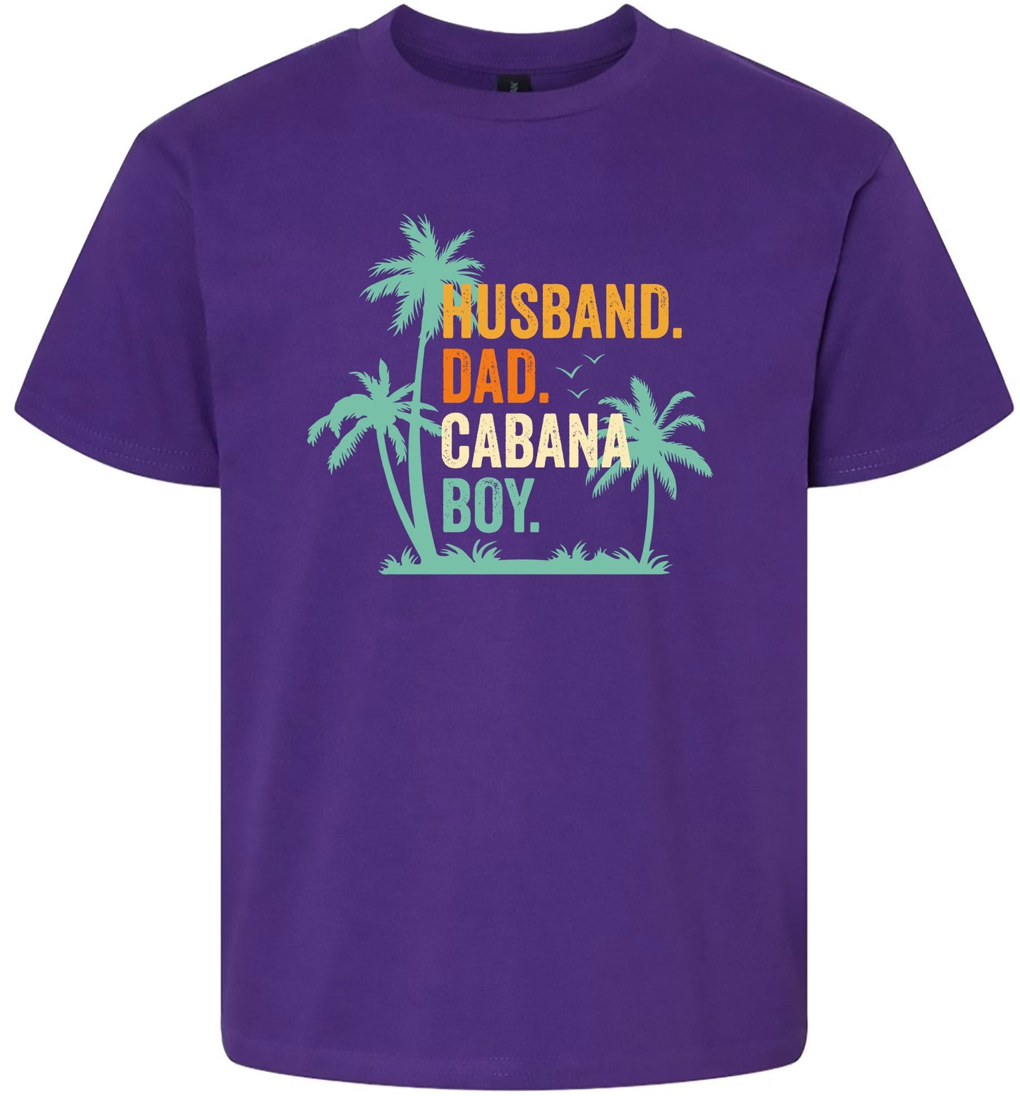 Dad. Husband. Cabana Boy. Children's Gildan Soft Shirt
