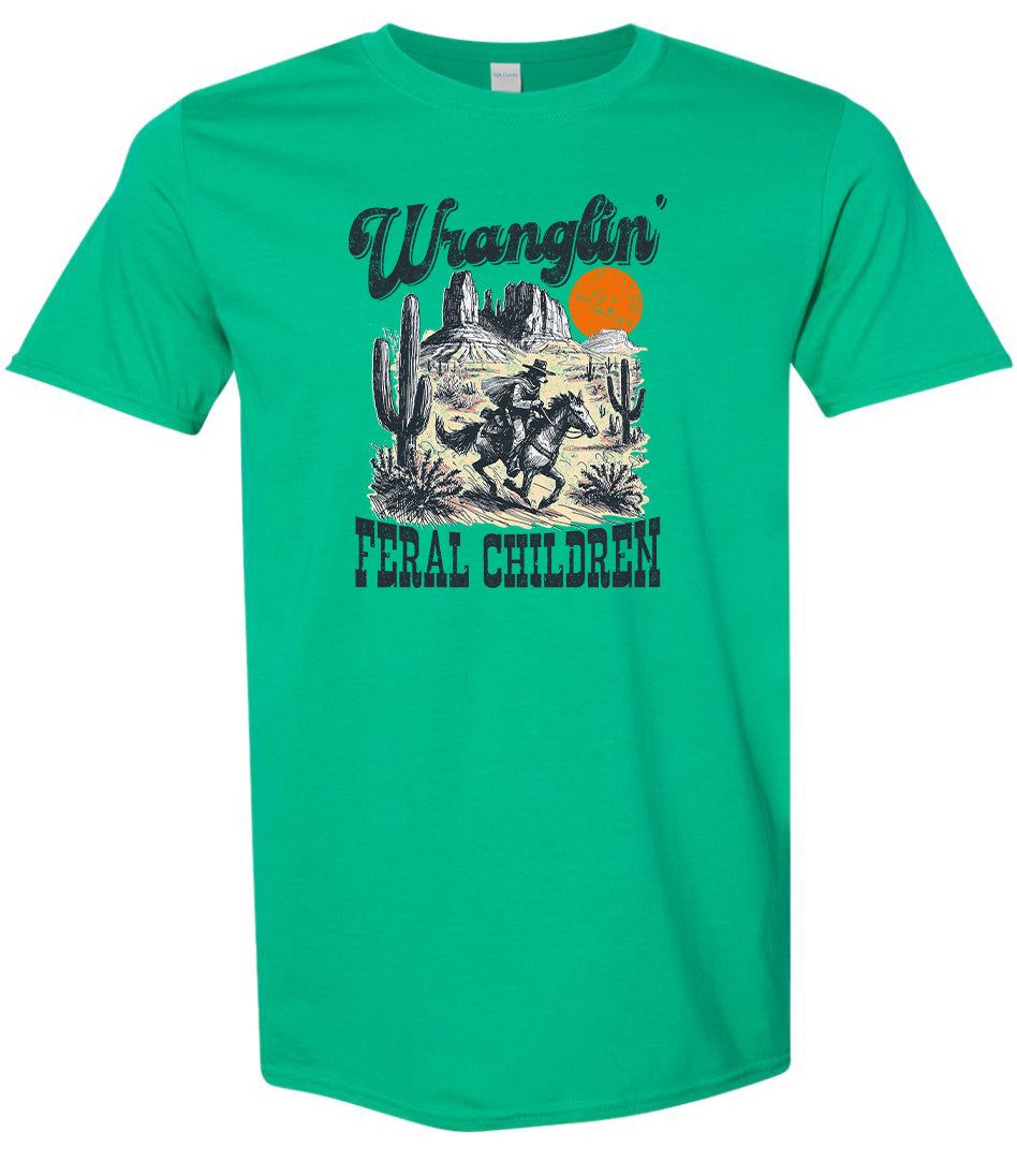 Wranglin' Feral Children Adult Gildan Soft Shirt