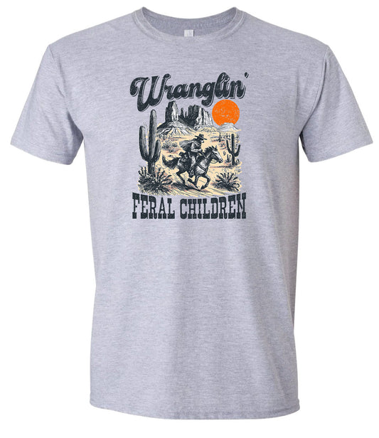 Wranglin' Feral Children Adult Gildan Soft Shirt