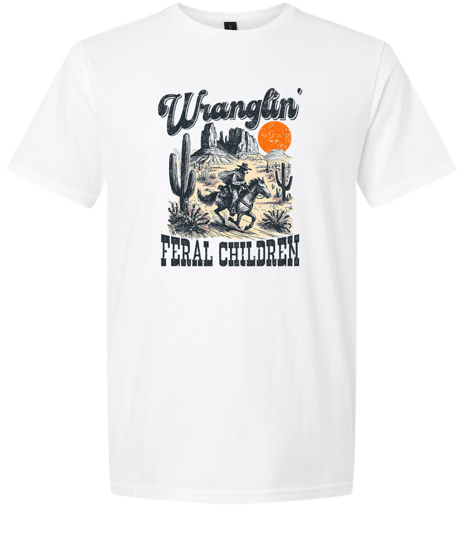 Wranglin' Feral Children Adult Gildan Soft Shirt