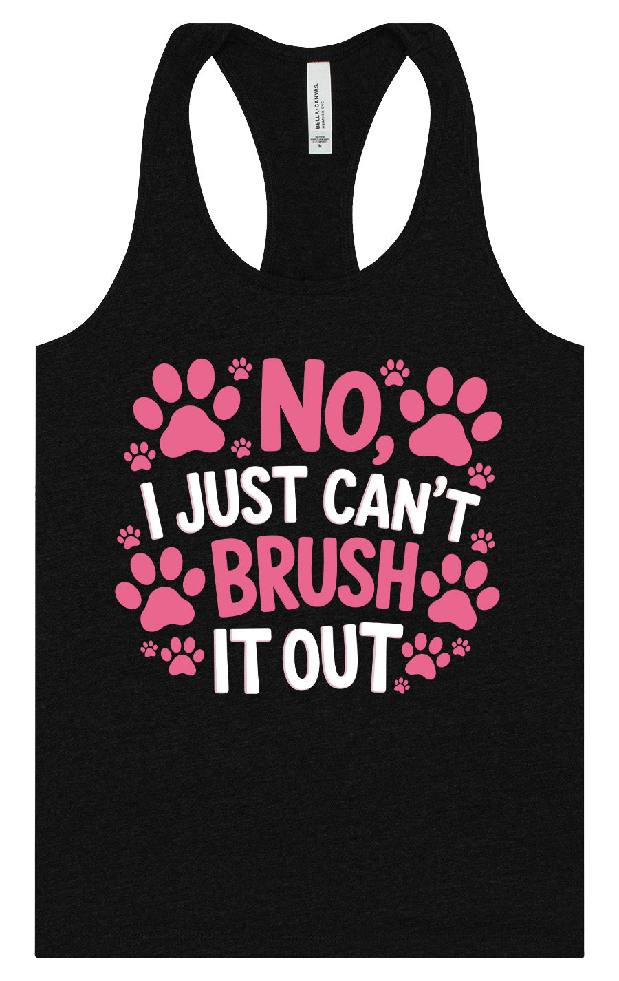 Can't Just Brush it Out Groomer Women's Racerback Tank