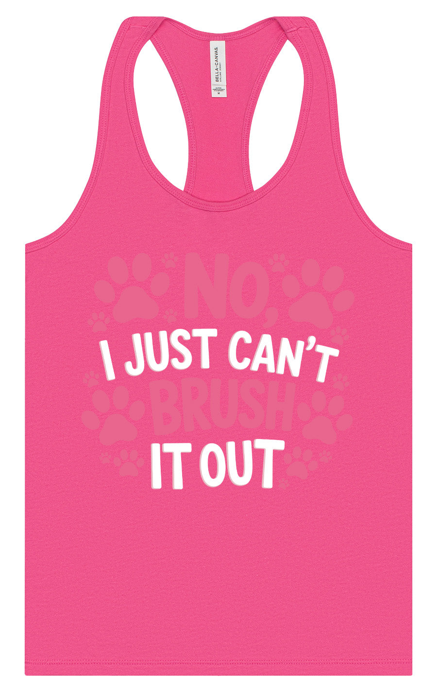 Can't Just Brush it Out Groomer Women's Racerback Tank