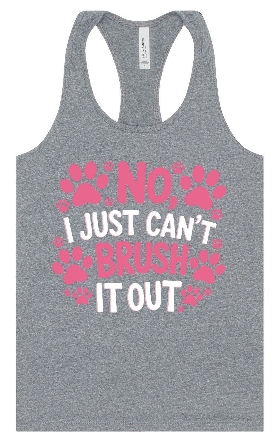 Can't Just Brush it Out Groomer Women's Racerback Tank