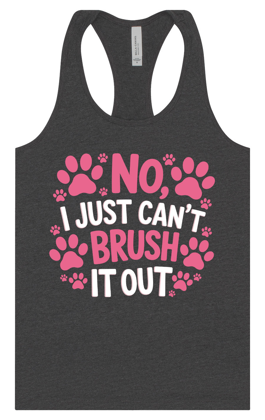 Can't Just Brush it Out Groomer Women's Racerback Tank