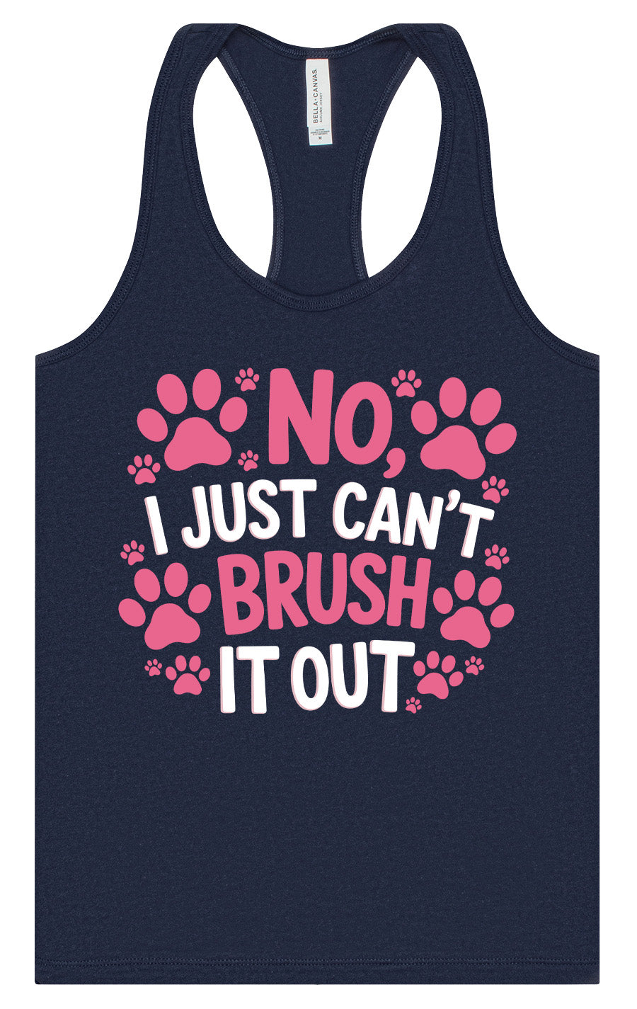 Can't Just Brush it Out Groomer Women's Racerback Tank