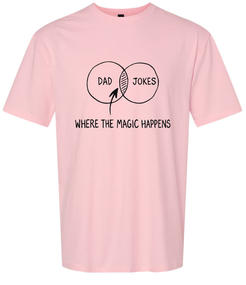 Dad Jokes Venn Diagram Children's Gildan Soft Shirt