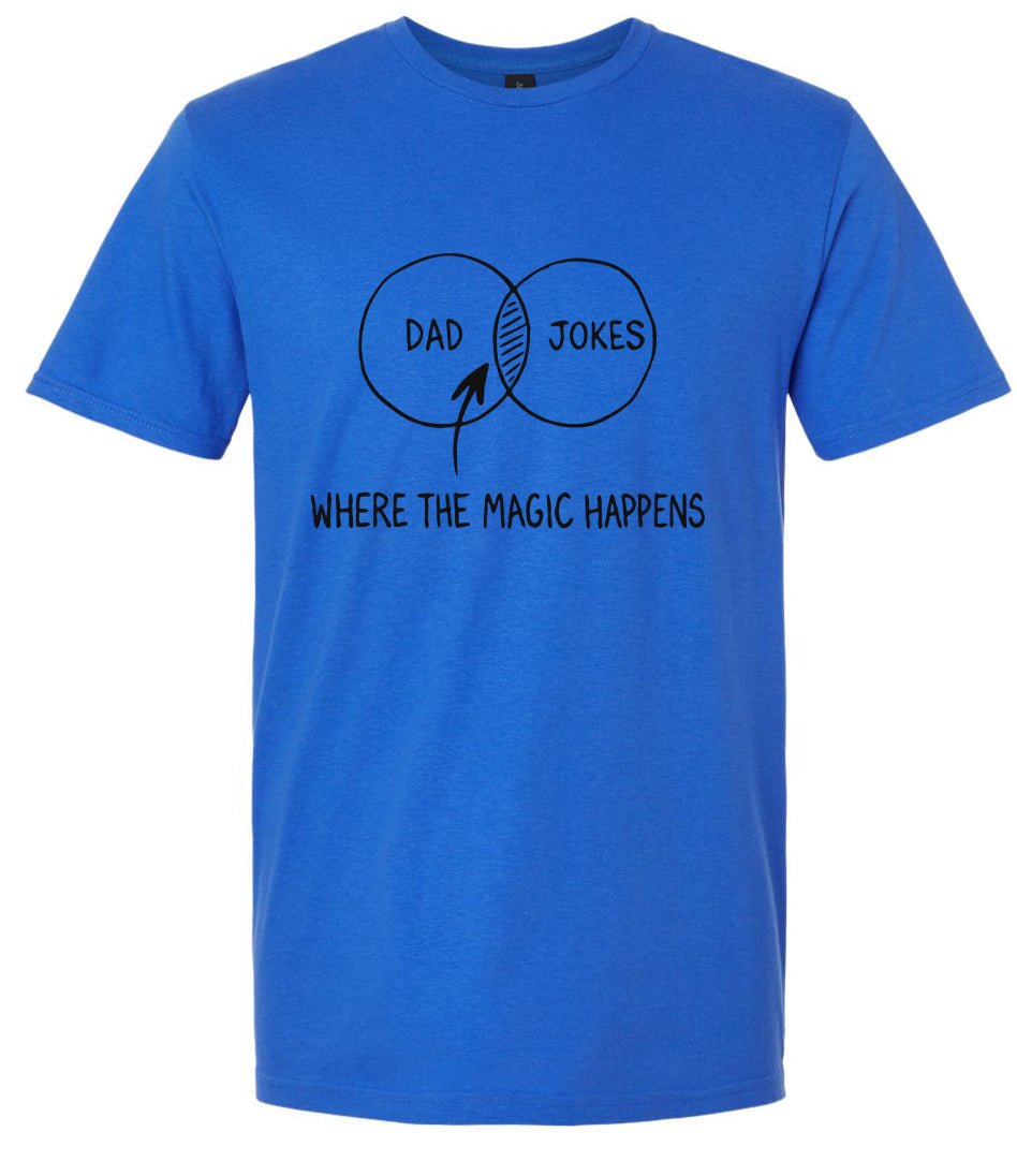 Dad Jokes Venn Diagram Adult Gildan Soft Shirt