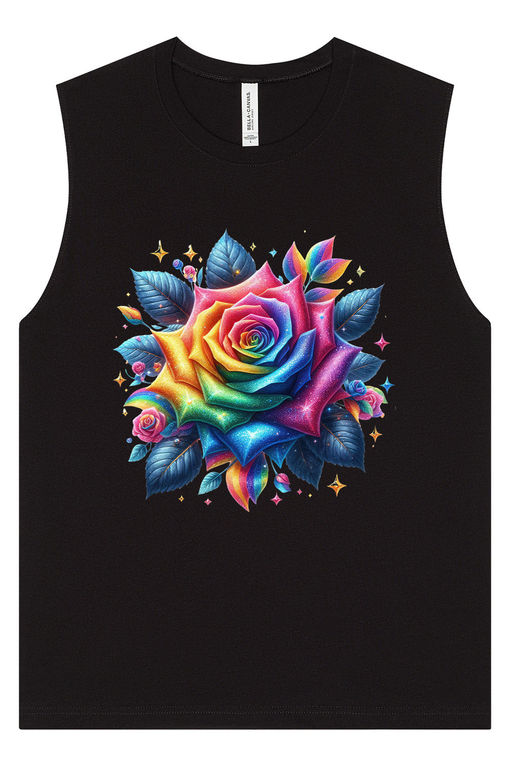 Rainbow Rose Muscle Tank