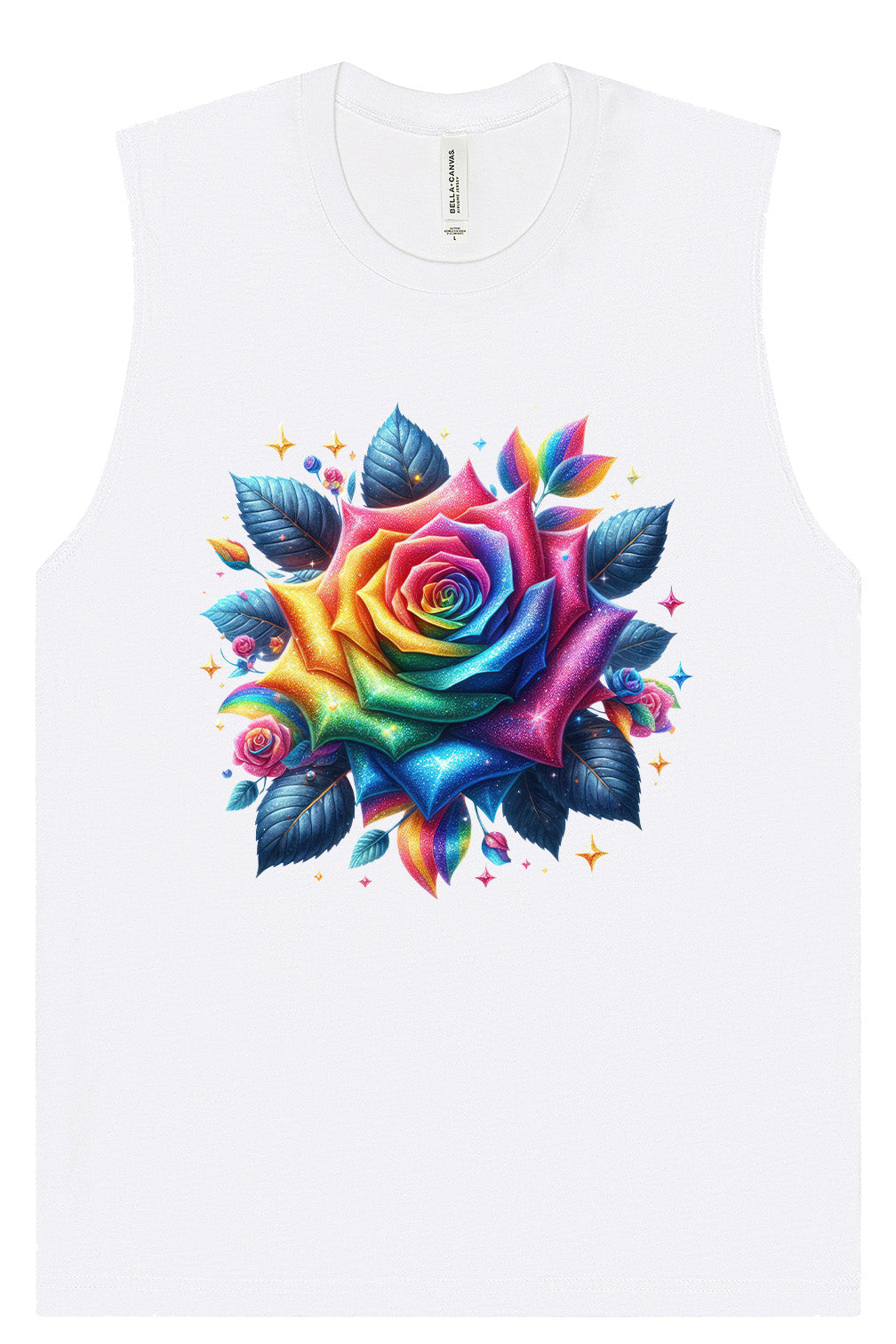 Rainbow Rose Muscle Tank