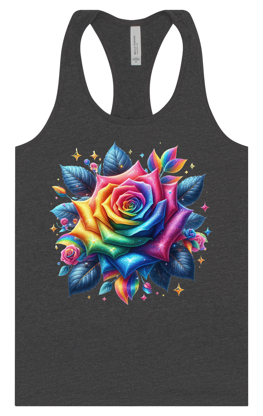 Rainbow Rose Women's Racerback Tank