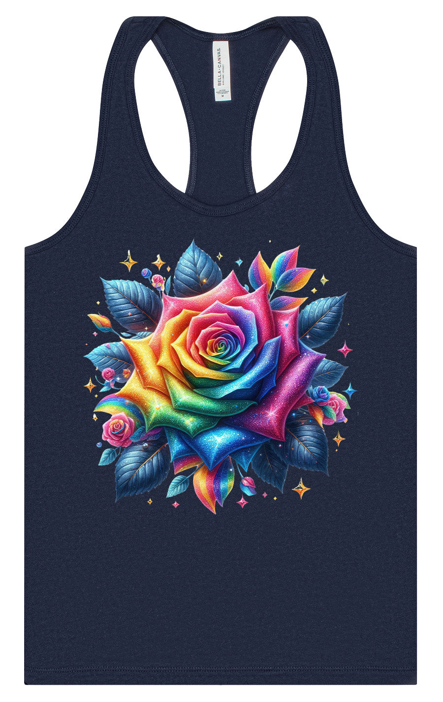 Rainbow Rose Women's Racerback Tank