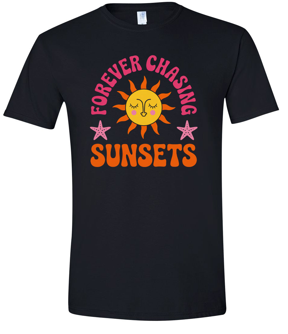 Forever Chasing Sunsets Adult Gildan Soft Shirt