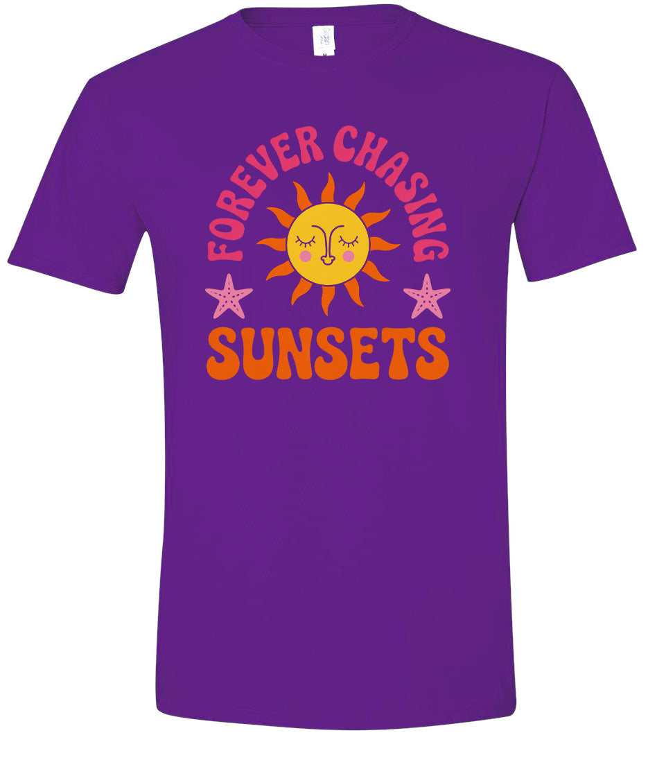 Forever Chasing Sunsets Adult Gildan Soft Shirt
