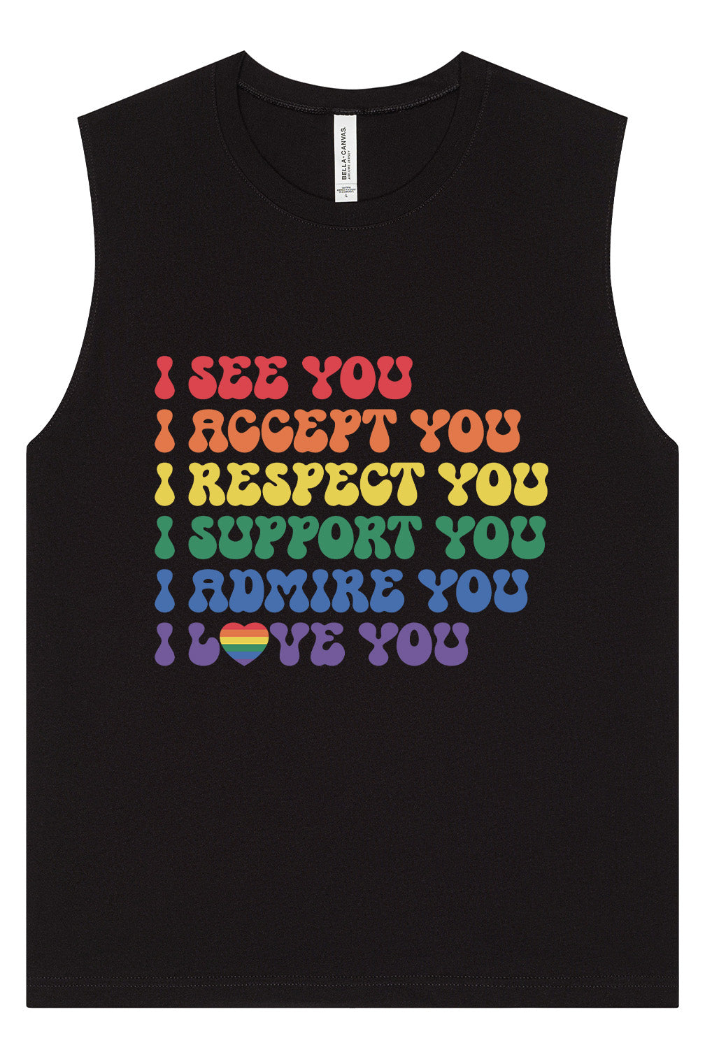 See Accept Support Pride Muscle Tank