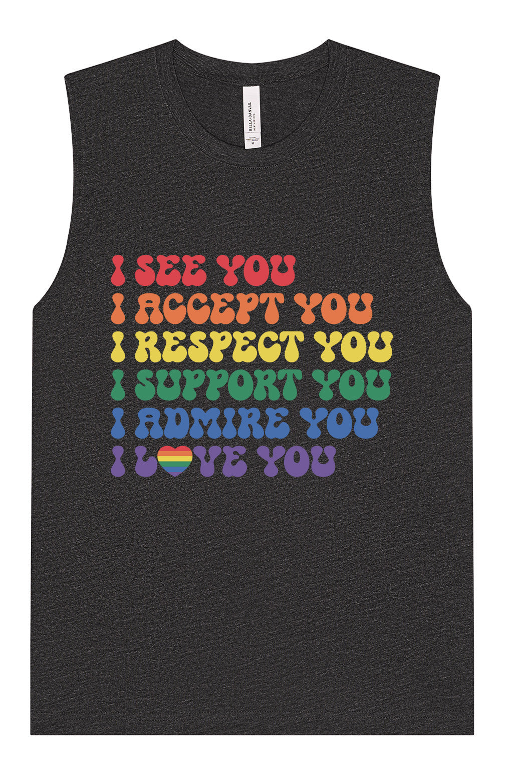See Accept Support Pride Muscle Tank
