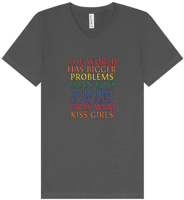 Bigger Problems Pride Unisex V-Neck Shirt
