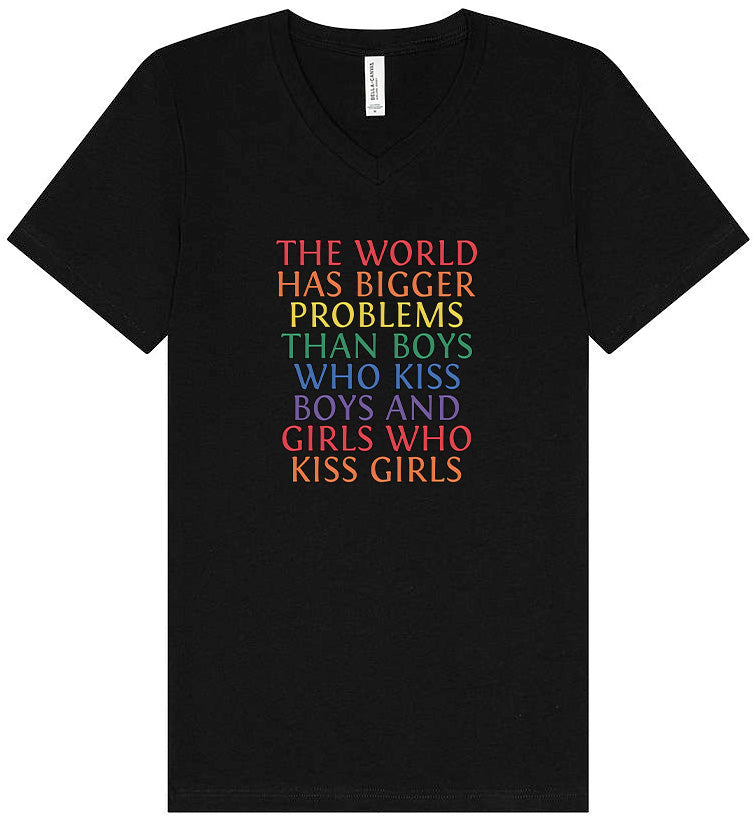 Bigger Problems Pride Unisex V-Neck Shirt