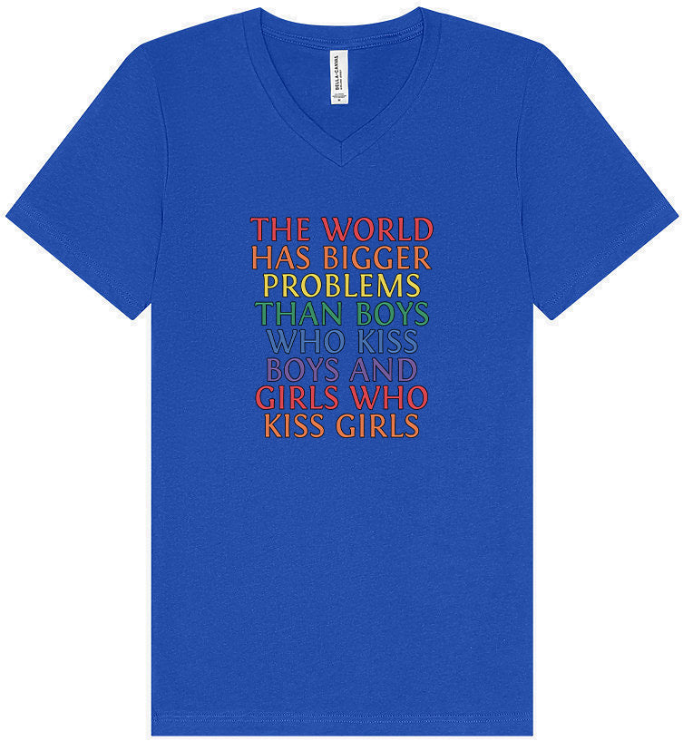 Bigger Problems Pride Unisex V-Neck Shirt