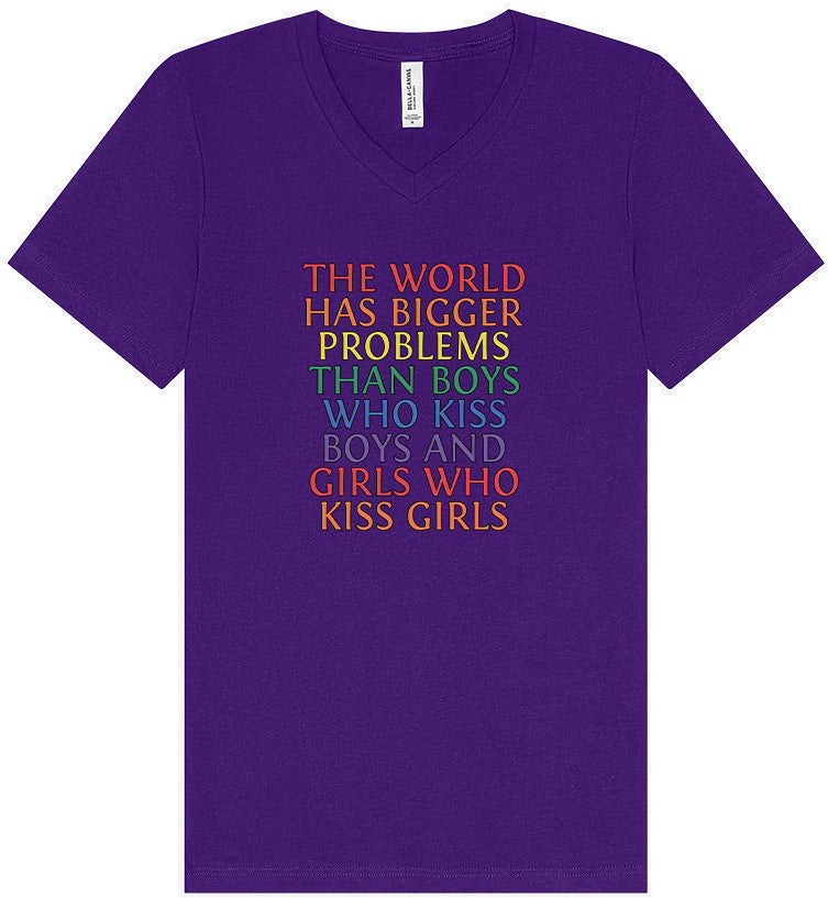 Bigger Problems Pride Unisex V-Neck Shirt
