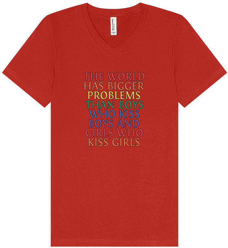 Bigger Problems Pride Unisex V-Neck Shirt
