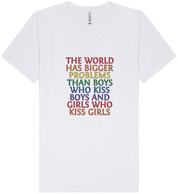 Bigger Problems Pride Unisex V-Neck Shirt