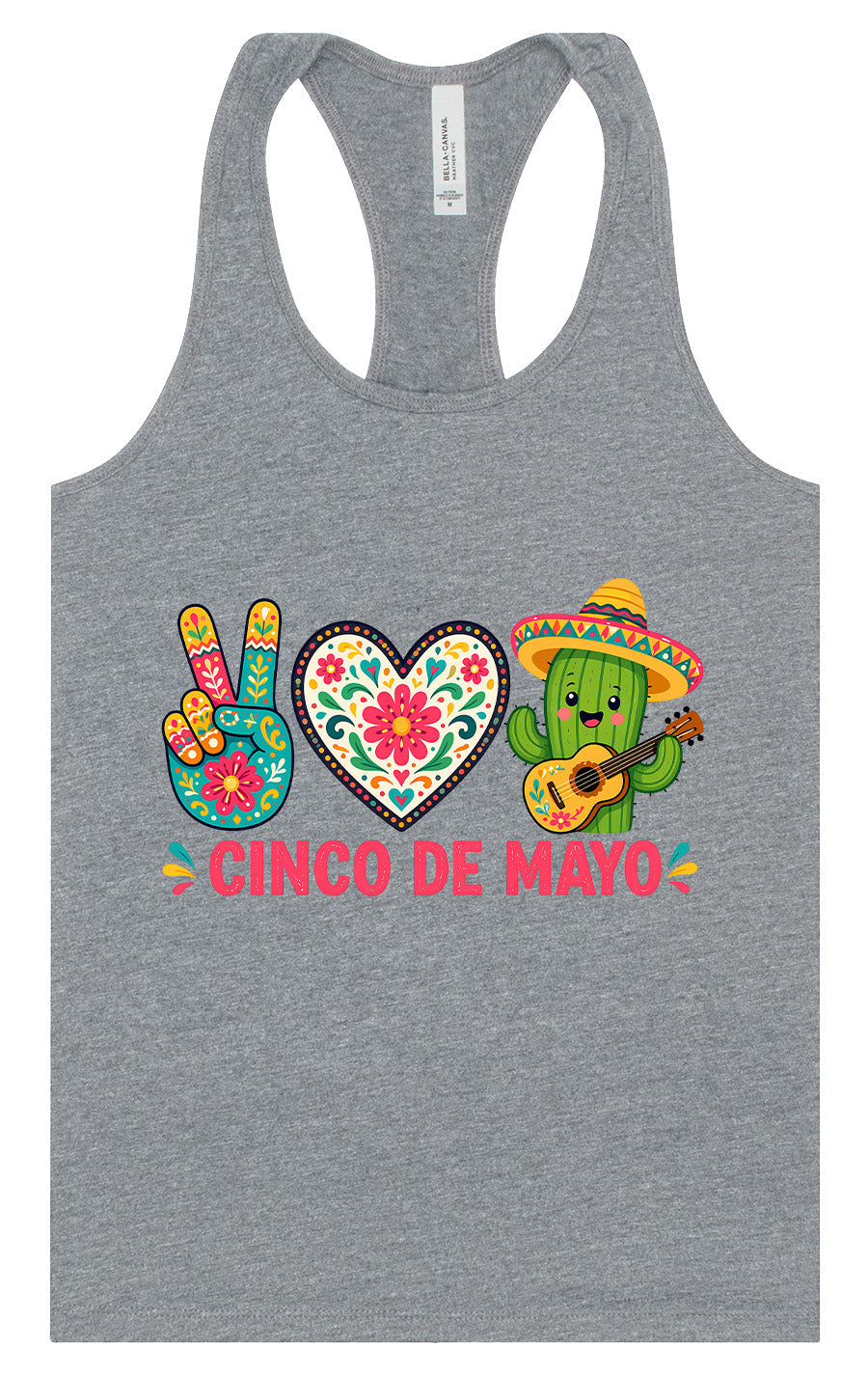 Peace Love Cinco de Mayo Women's Racerback Tank