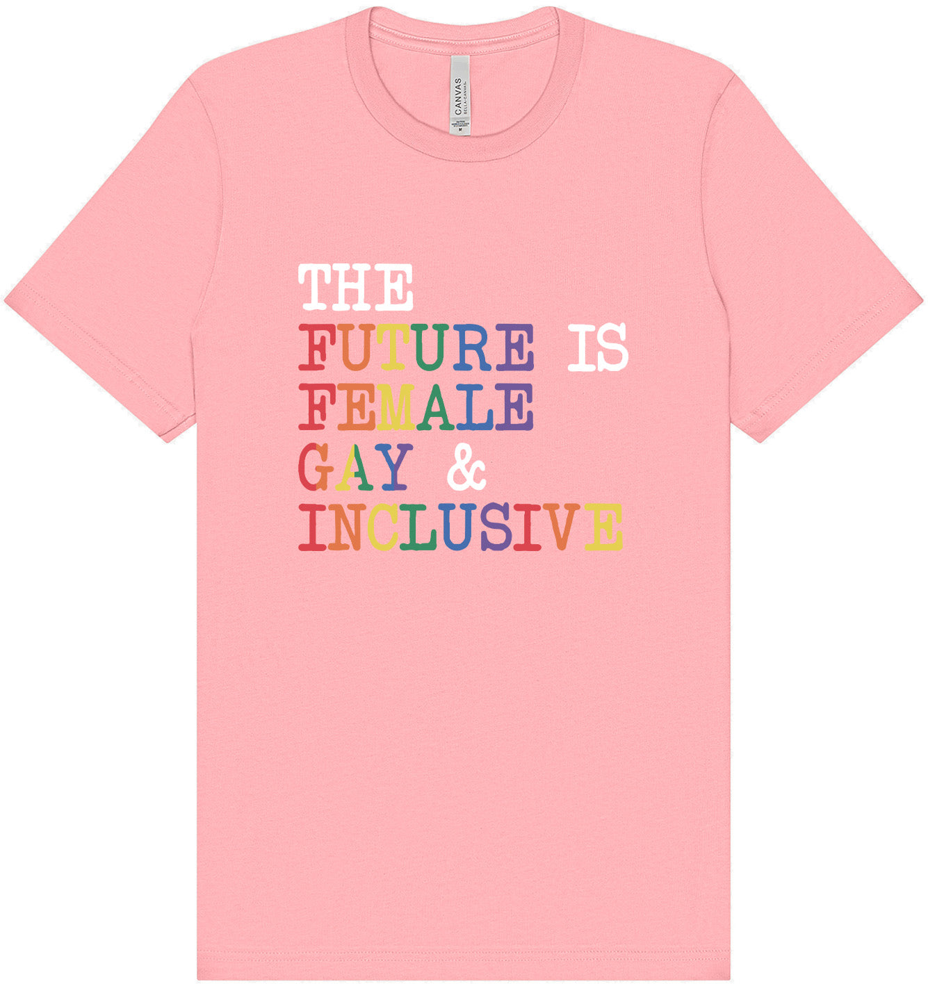 The Future is Female, Gay, and Inclusive Adult Bella Canvas Shirt