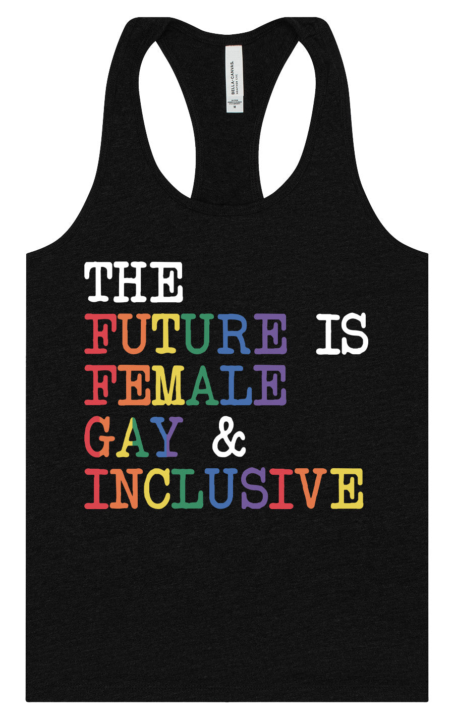 The Future is Female, Gay, and Inclusive Women's Racerback Tank