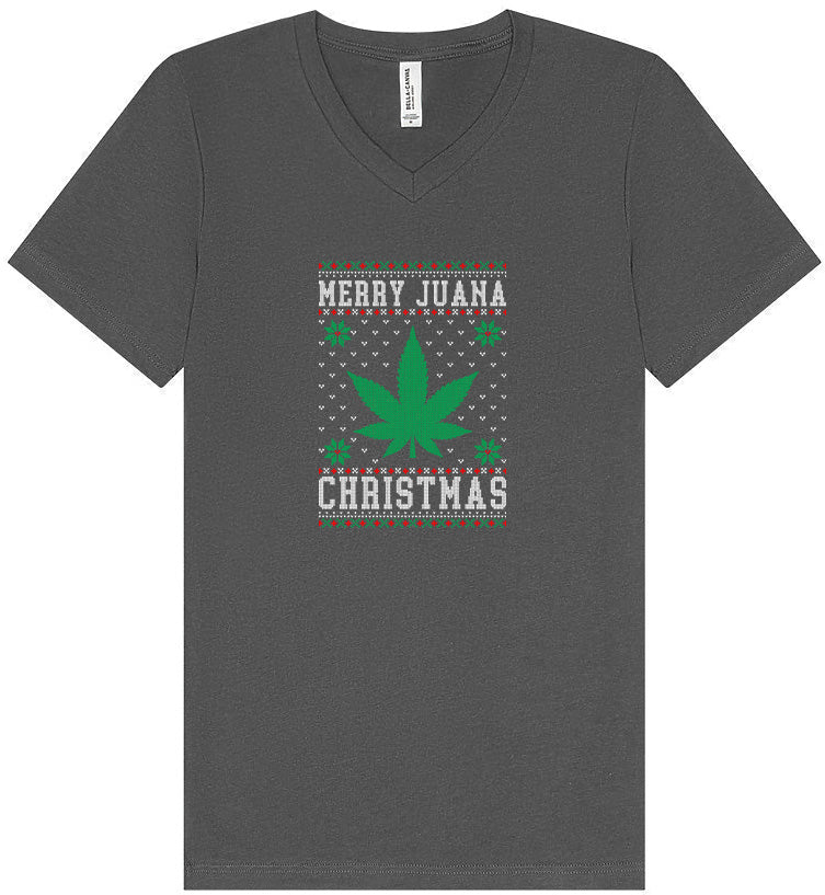 Merry Juana Christmas Unisex V-Neck Shirt