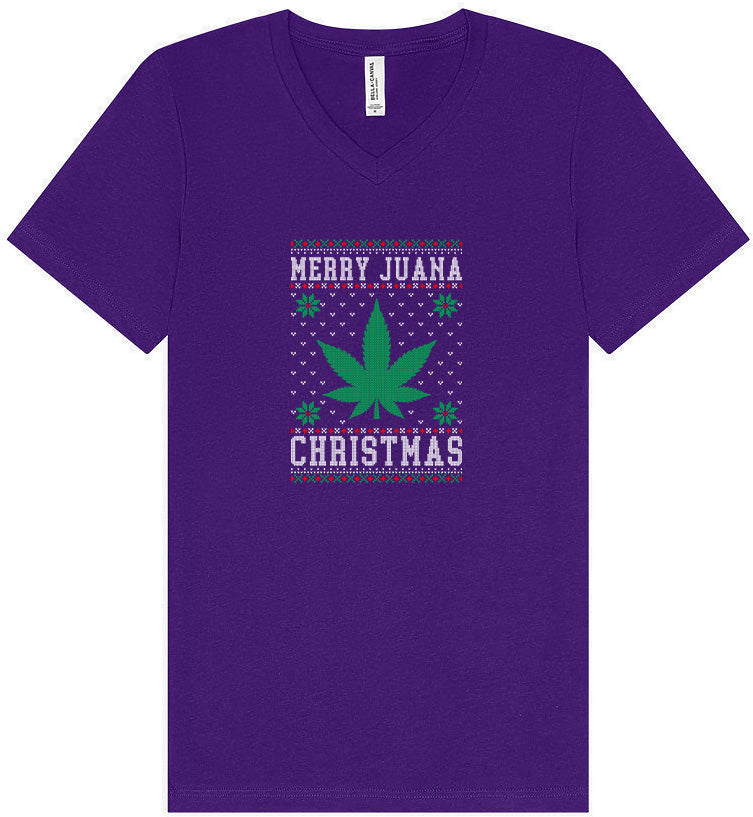 Merry Juana Christmas Unisex V-Neck Shirt