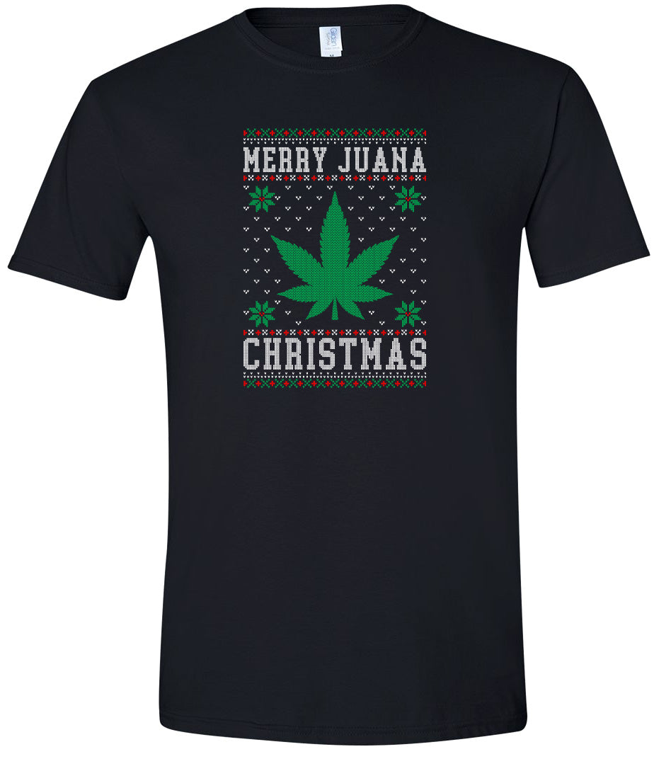 Merry Juana Christmas Adult Gildan Soft Shirt