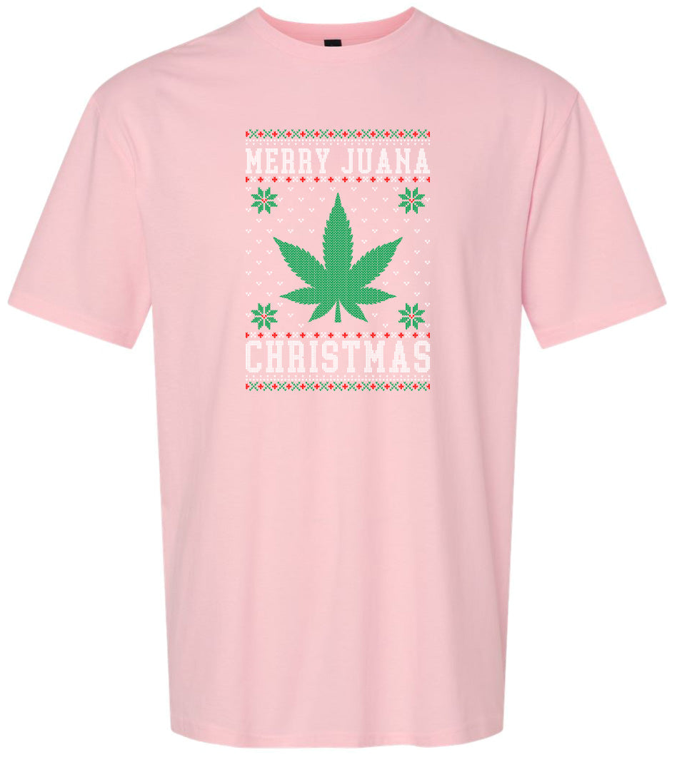 Merry Juana Christmas Adult Gildan Soft Shirt