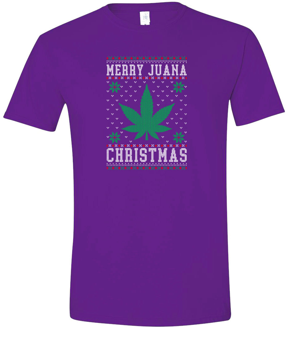 Merry Juana Christmas Adult Gildan Soft Shirt