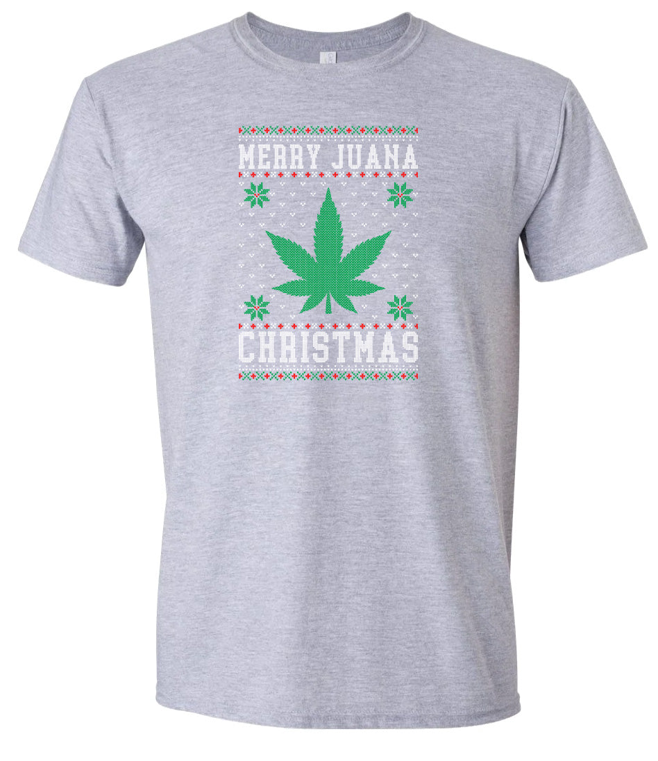 Merry Juana Christmas Adult Gildan Soft Shirt