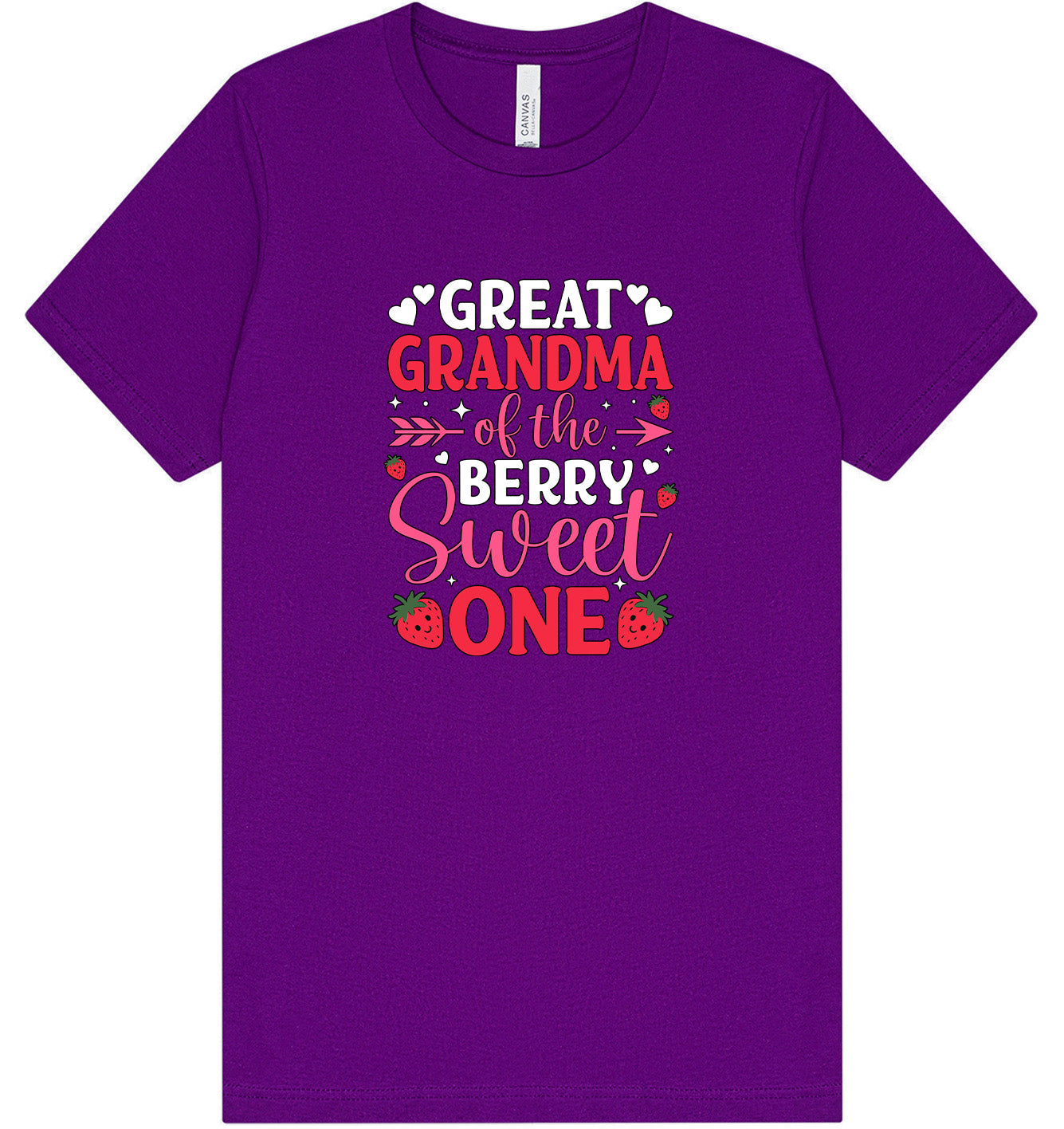 Great Grandma of the Berry Sweet One Adult Bella Canvas Shirt