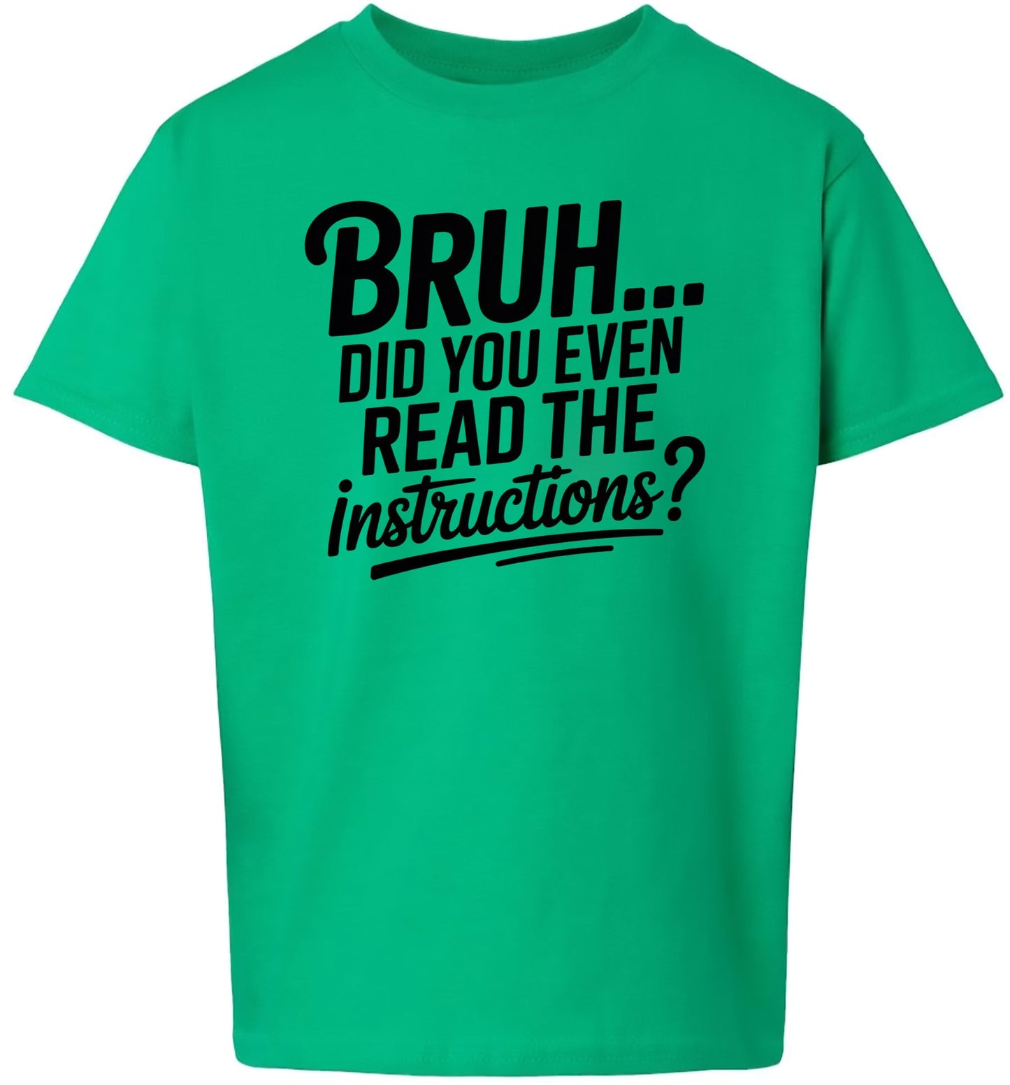 Bruh, Instructions? Children's Gildan Soft Shirt