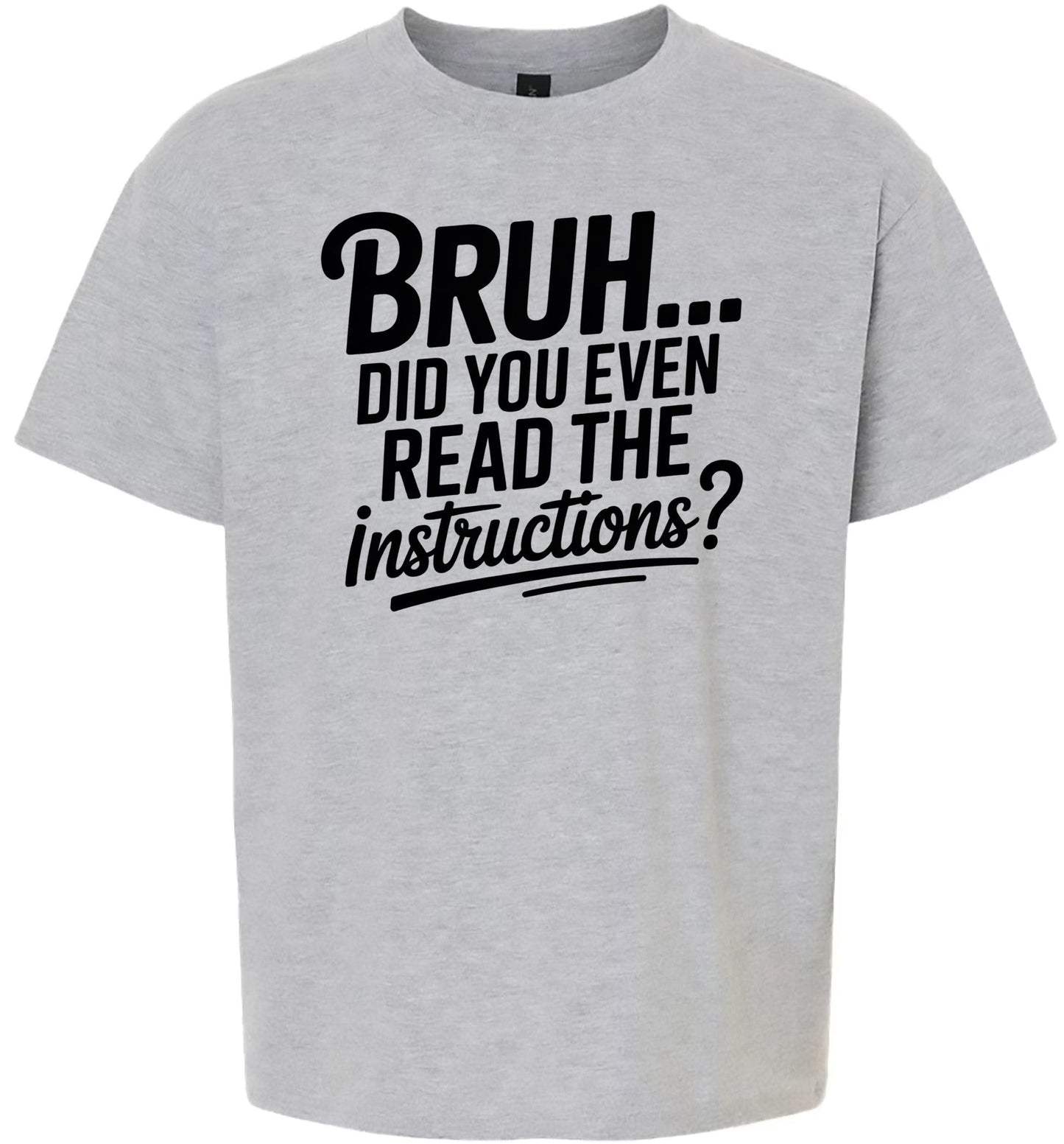 Bruh, Instructions? Children's Gildan Soft Shirt