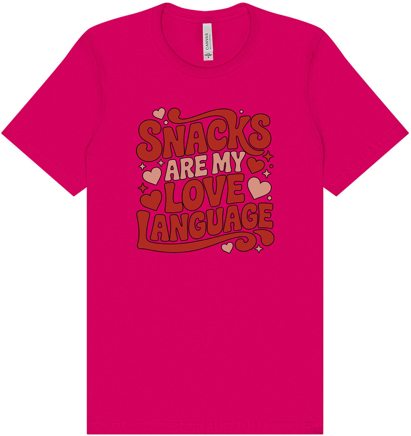 Snacks are My Love Language Adult Bella Canvas Shirt