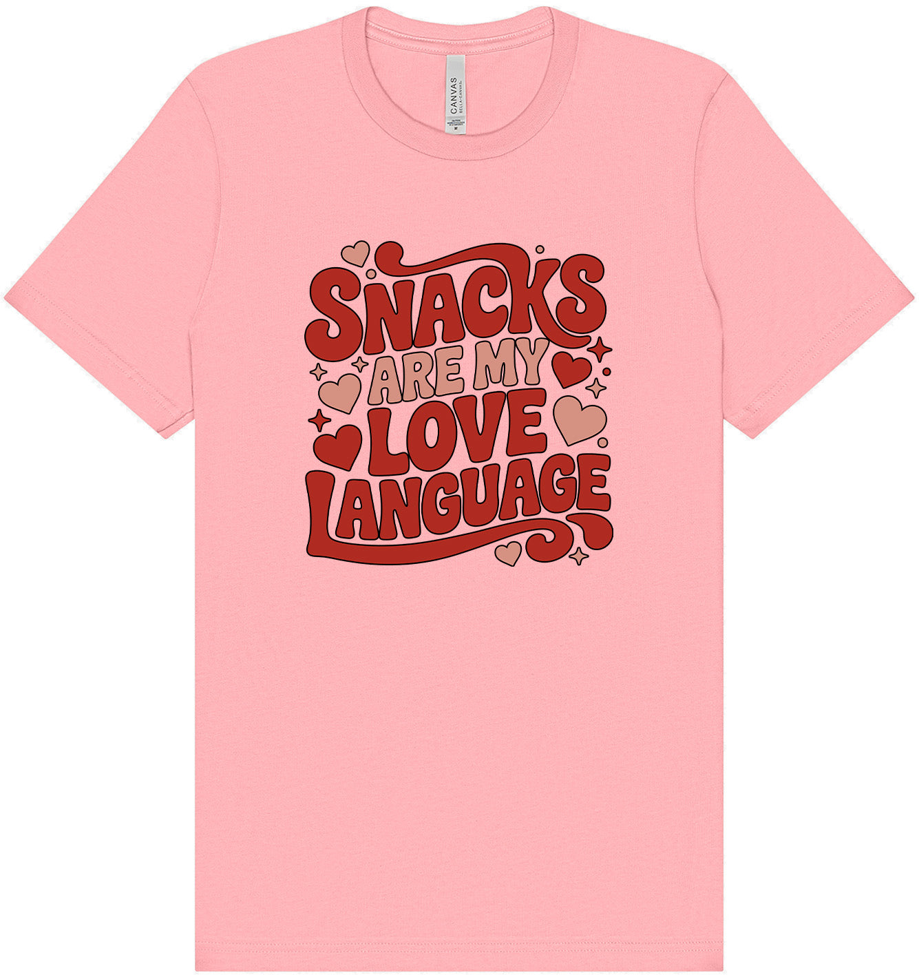 Snacks are My Love Language Adult Bella Canvas Shirt