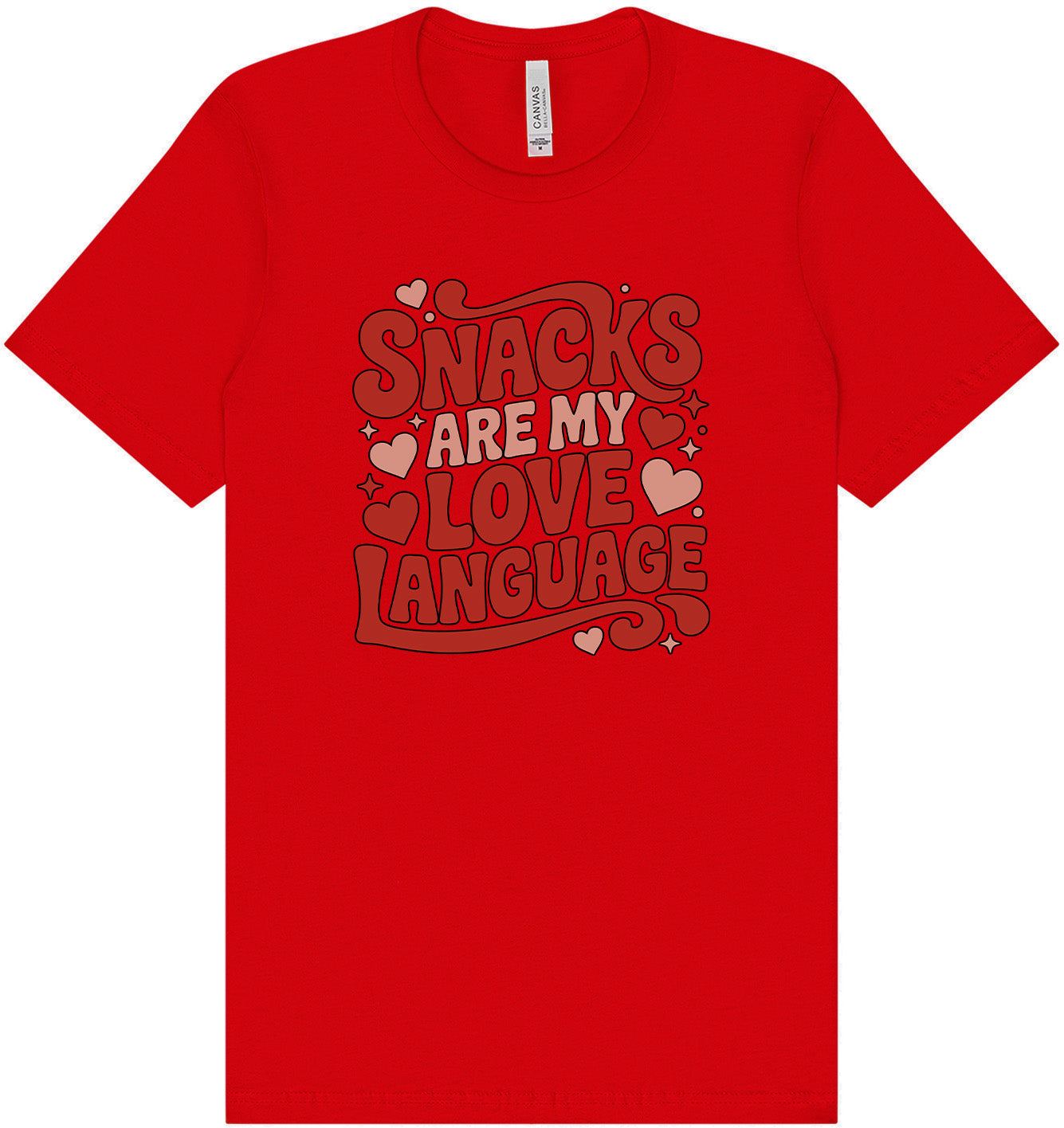 Snacks are My Love Language Adult Bella Canvas Shirt