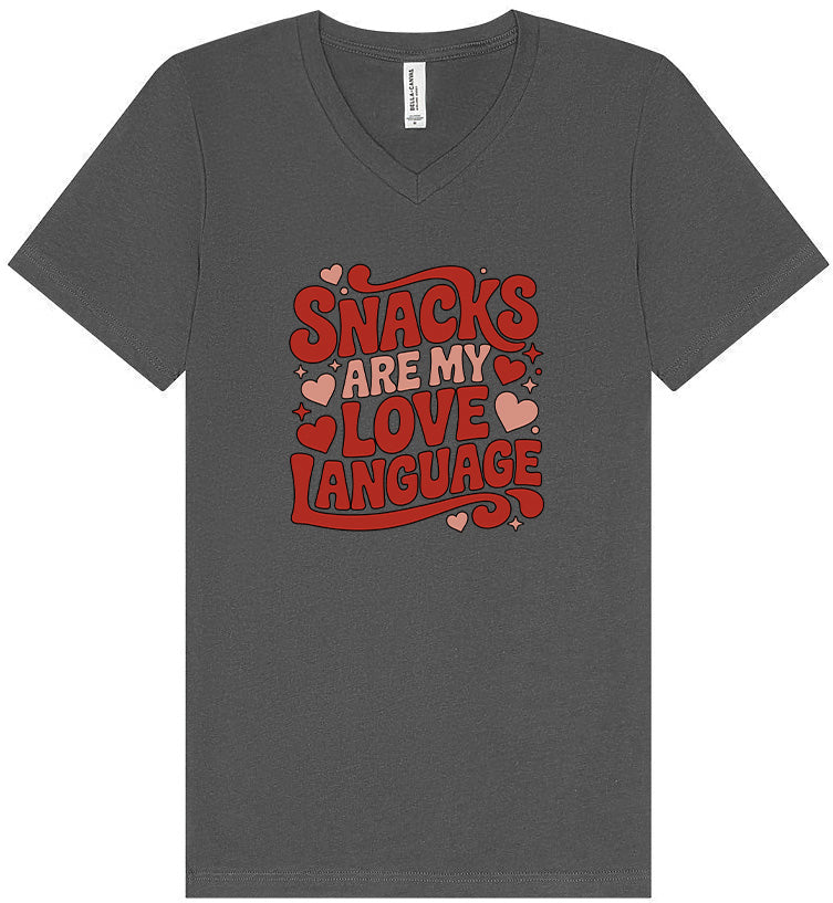 Snacks are My Love Language Unisex V-Neck Shirt