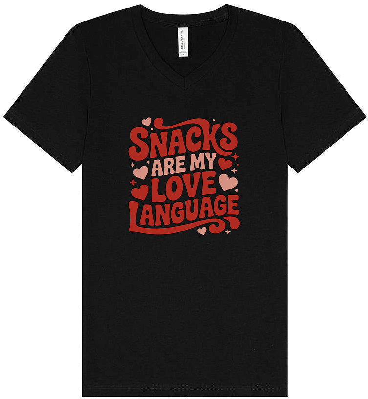 Snacks are My Love Language Unisex V-Neck Shirt