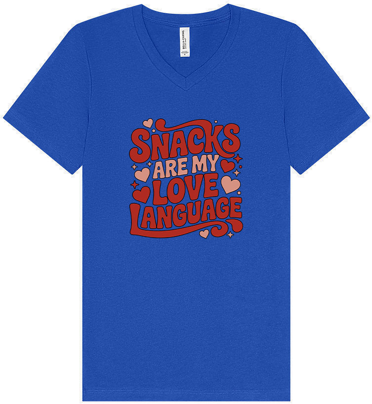 Snacks are My Love Language Unisex V-Neck Shirt
