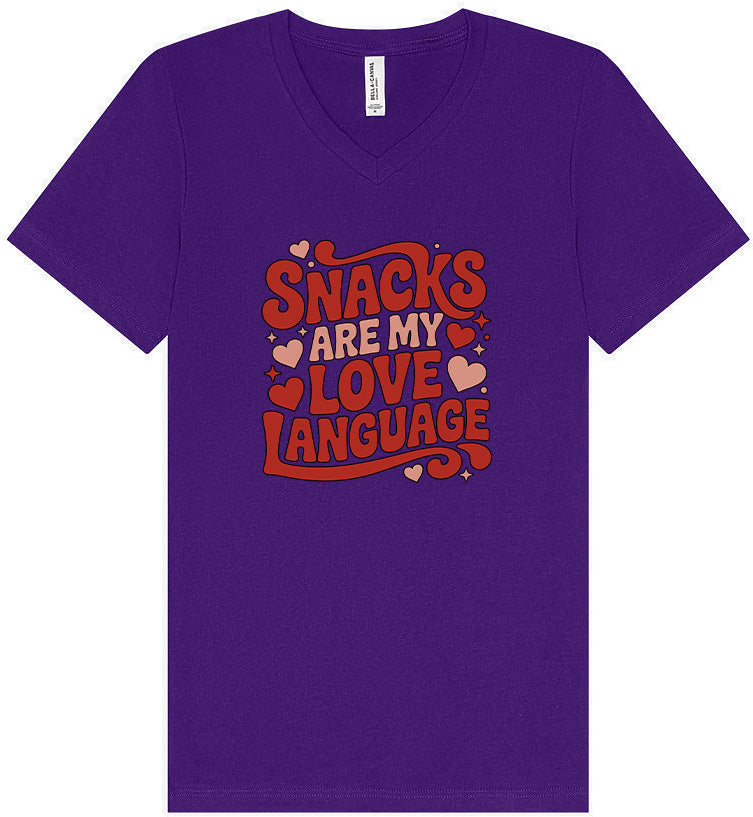 Snacks are My Love Language Unisex V-Neck Shirt
