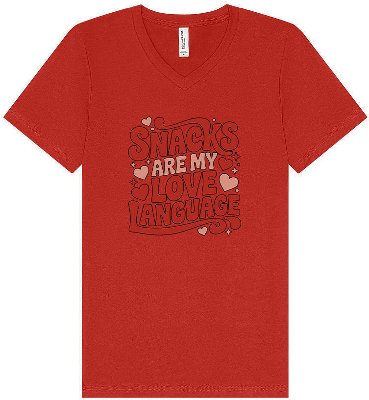 Snacks are My Love Language Unisex V-Neck Shirt