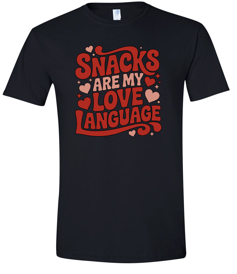 Snacks are My Love Language Adult Gildan Soft Shirt
