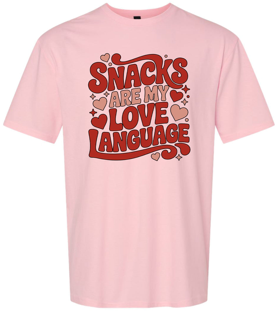 Snacks are My Love Language Adult Gildan Soft Shirt